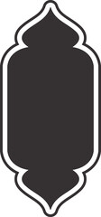 Ramadan frame shape. Islamic window and door icon. Arabic oriental arch. Silhouette of arabesque traditional template