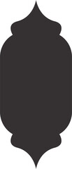 Ramadan frame shape. Islamic window and door icon. Arabic oriental arch. Silhouette of arabesque traditional template