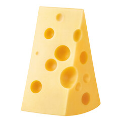 Piece of delicious cheese cut out