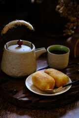 combro, traditional Indonesian cake made from cassava and oncom