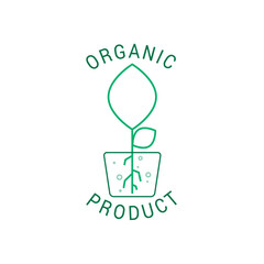 Organic product icon design symbol. Vector illustration.