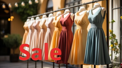 Sale in a women's clothing store,generated ai