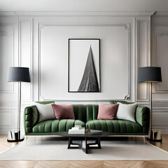 modern living room with sofa