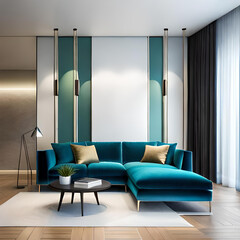 modern living room with sofa