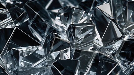 Close-up shot of beautiful Diamond, dark background. Created with Generative Ai technology.