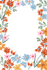 Hand drawn floral sketch  elements