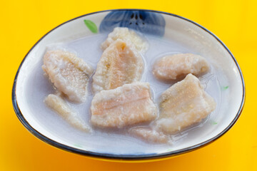 Banana in coconut milk. Thai dessert