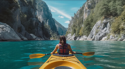 girl canoe or kayak adventure