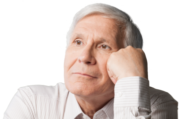 Portrait of a Senior Man Thinking