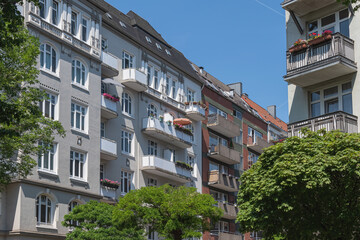 residential building in the city of Hamburg, Germany 
