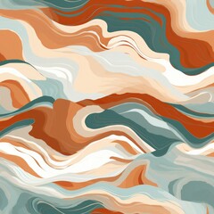 Fototapeta premium Natural Rhythms. Rhythmic patterns. Digital paper. Seamless pattern. Generative ai digital illustration.