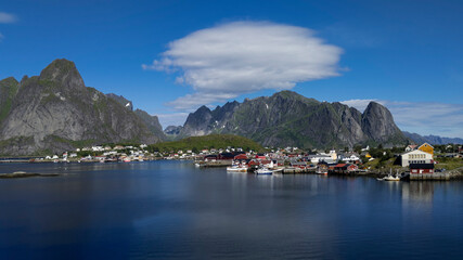 Fishing Village in Northern Norway, on a Summer Afternoon