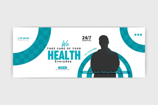 Health care social media banner. medical social media banner template. Medical healthcare center social media post Instagram story facebook cover page timeline web ad banner template design