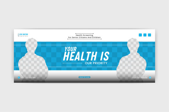 Health care social media banner. medical social media banner template. Medical healthcare center social media post Instagram story facebook cover page timeline web ad banner template design