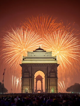 Celebrate Independence Day India, Stock Images for Festive Designs. Generative AI