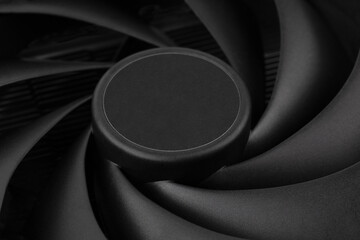 CPU cooler on a white background. Air cooling cooler of a personal computer processor close-up on a...