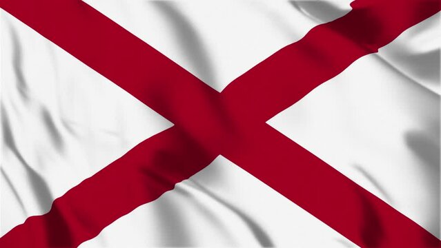 Alabama State Flag Loop 4K