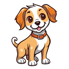 Gentle and Loyal: A Delightful 2D Illustration of a Cute Akbash Dog