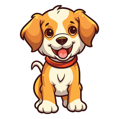 Gentle and Loyal: A Delightful 2D Illustration of a Cute Akbash Dog