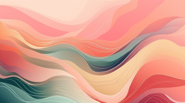 Abstract background for website with color. Minimal style wallpaper illustration  art flower  and botanical waves, Organic shapes, Watercolor. Vector background for banner, poster, Web and packaging
