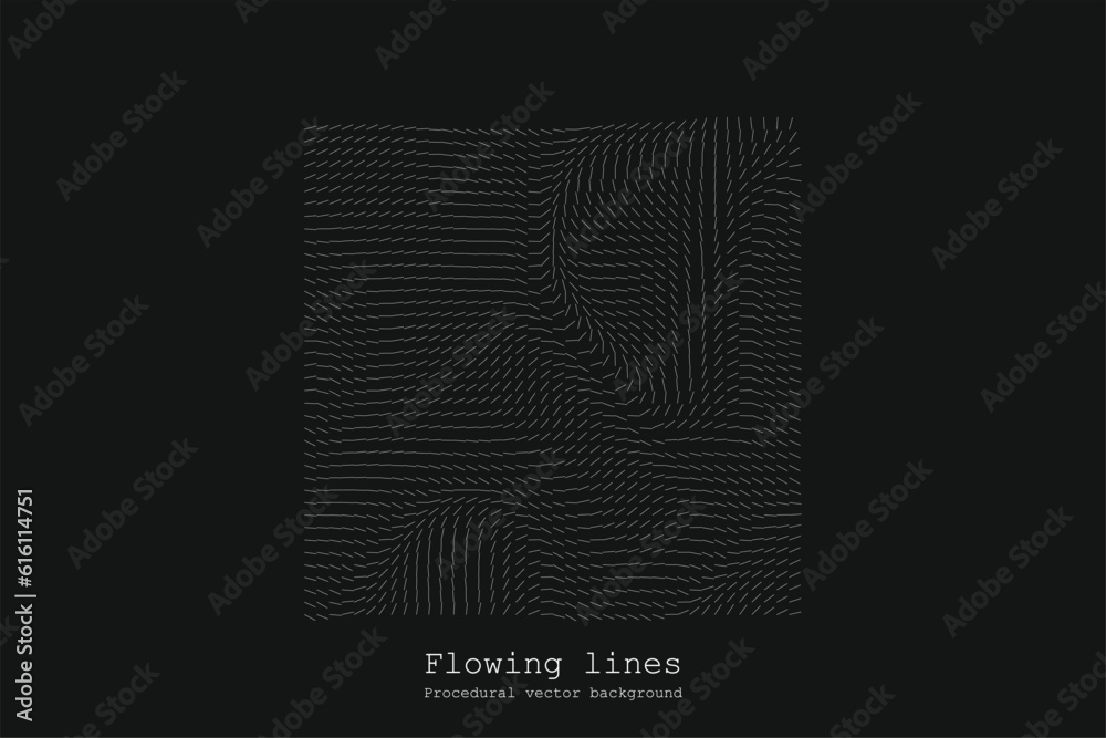 Poster abstract line matrix pattern. noise flow dynamic.
