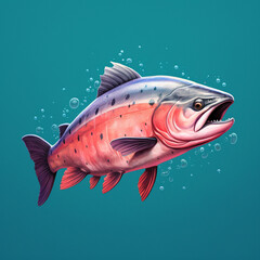 salmon fish illustration
