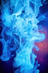 Blue Liquid smoke on backdrop. Generative AI