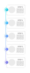 Effective resource management infographic chart design template. Abstract infochart with copy space. Instructional graphics with 5 step sequence. Visual data presentation. Arial Regular font used
