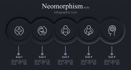 Therapy Icon. Mental health support, counseling, psychotherapy, emotional well-being, therapeutic sessions, mental health professionals. Neomorphism style. Vector line icon