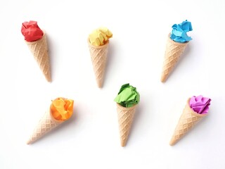 ice creams background with the Rainbow lgbtq+ flag colors