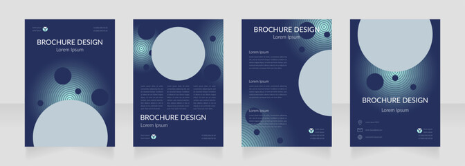 Digital technology development blank brochure design. Template set with copy space for text. Premade corporate reports collection. Editable 4 paper pages. Lato Regular, Light fonts used © bsd studio