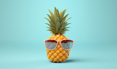 Pineapple Background For Social Media Advertising, Juicy Fruit for Healthy Nutrition. Generative Ai