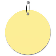 Yellow Round Hang Tag