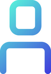 User pixel perfect gradient linear ui icon. Social network member. Personal information. Line color user interface symbol. Modern style pictogram. Vector isolated outline illustration