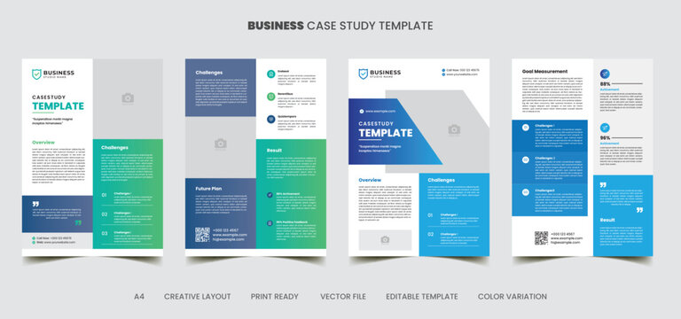corporate case study template | double side flyer & modern a4 case study booklet flyer and poster template design | case study professional business layout design. 