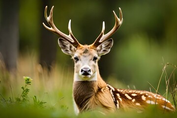 deer in the grass generated AI