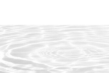 White water with ripples on the surface. Defocus blurred transparent white colored clear calm water surface  with splashes and bubbles. Water waves with shining pattern  background.