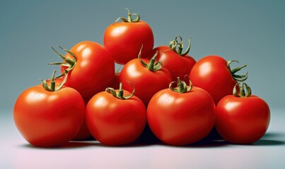 Red Tomato Background For Social Media Advertising, Organic Vegetable for Healthy Nutrition. Generative Ai