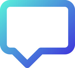 Speech box pixel perfect gradient linear ui icon. Message. Chat conversation. Leave comment. Line color user interface symbol. Modern style pictogram. Vector isolated outline illustration