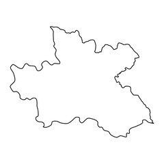 Hradec Kralove region administrative unit of the Czech Republic. Vector illustration.