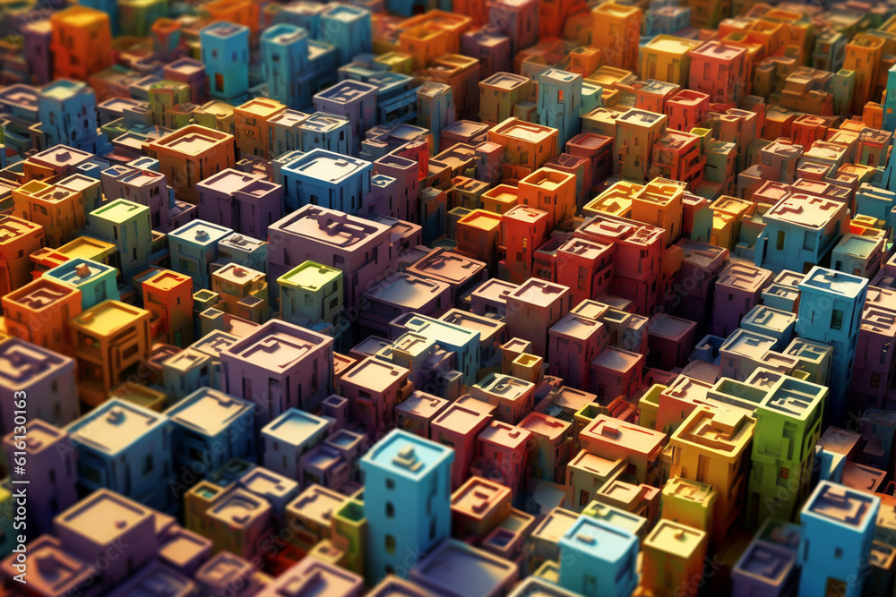 Poster an abstract portrayal of the urban planning of the harappa civilization, with interconnected lines a