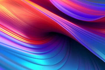 Obraz premium ai generative colorful waves background vibrant futuristic pattern 