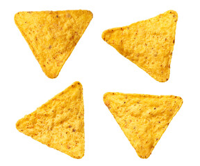 Set of mexican nachos chips cut out