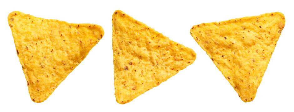 Set of mexican nachos chips cut out