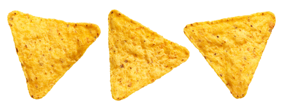 Set of mexican nachos chips cut out