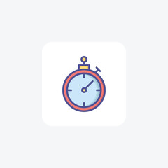 A Stylish Collection of Flat icon Representing Clocks and Time 
