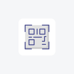 A Sleek Collection of Flat icon for QR Code Scanning and Recognition 
