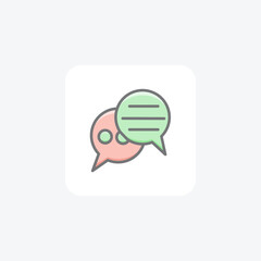 Playful Flat icon for Bubble Chat 
