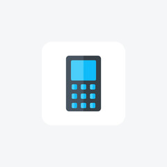 Collection of Flat icon Showcasing Mobile Phones and Connectivity 
