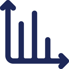 Infochart black glyph ui icon. Visualization of data analysis. User interface design. Silhouette symbol on white space. Solid pictogram for web, mobile. Isolated vector illustration